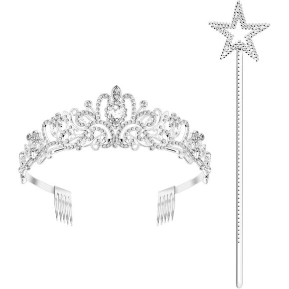 Pink Witch Costume Accessories Set Crown and Wand for Women Parties main image 6
